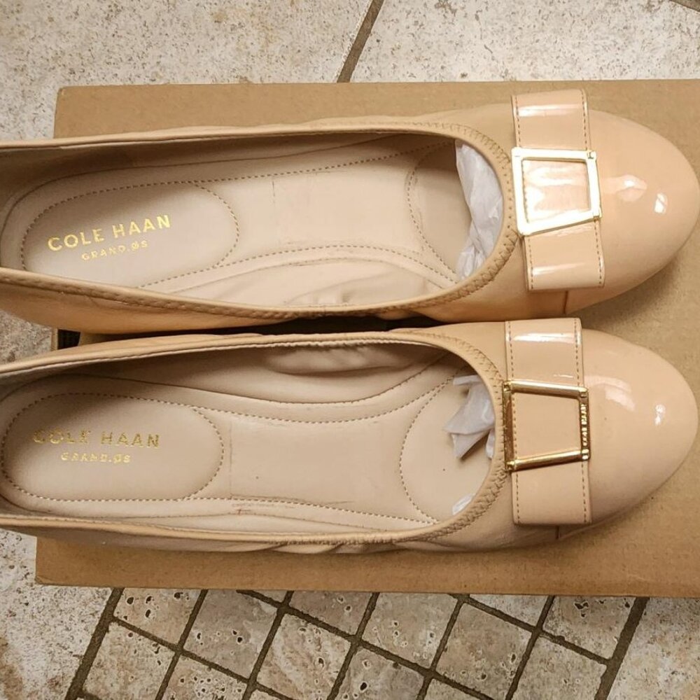 Cole Haan Grand Cream Wedge Leather Shoes Women’s Size 9.5-NIB